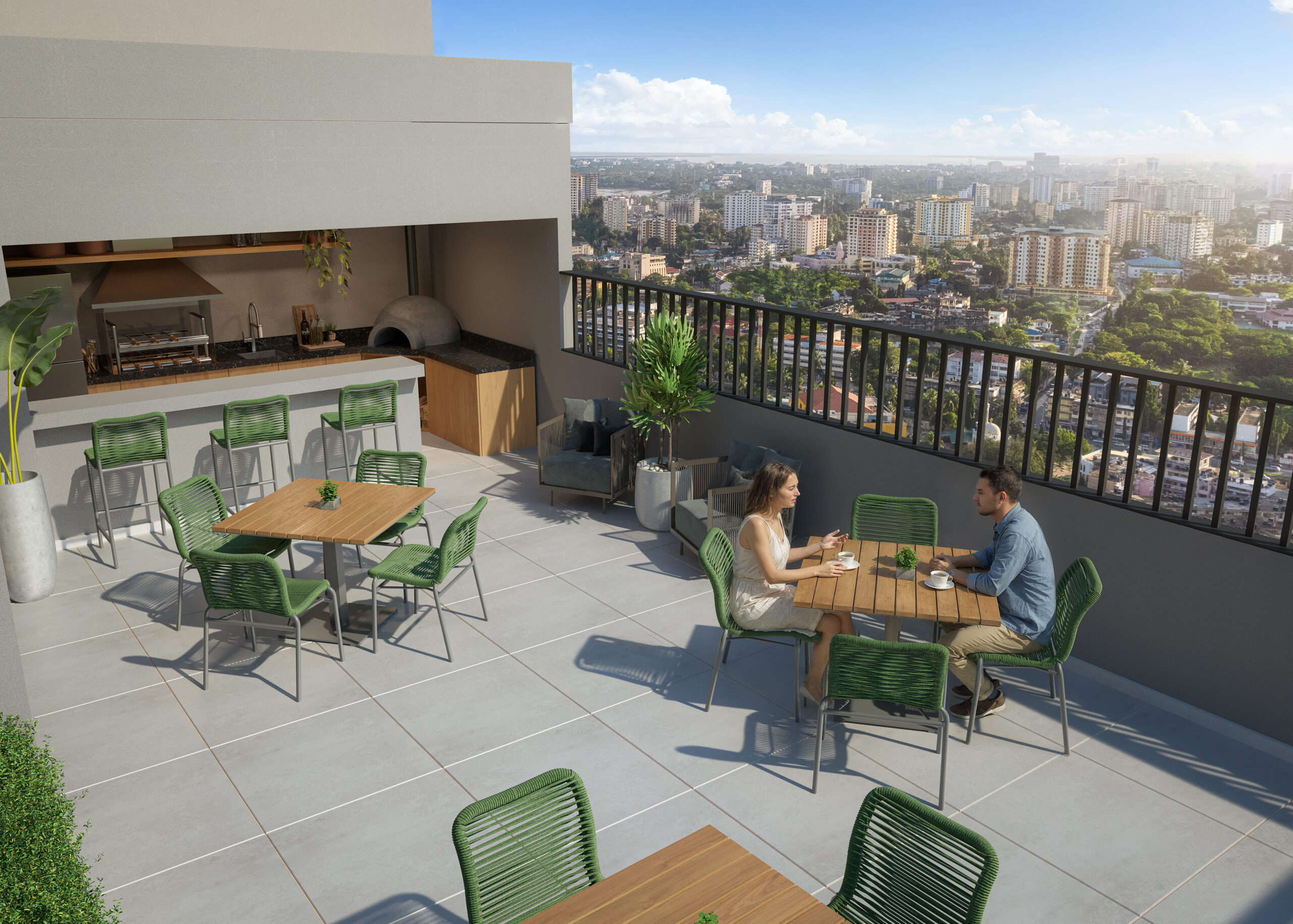 Churrasqueira com forno de pizza do empreendimento PIN Mooca em Mooca, São Paulo