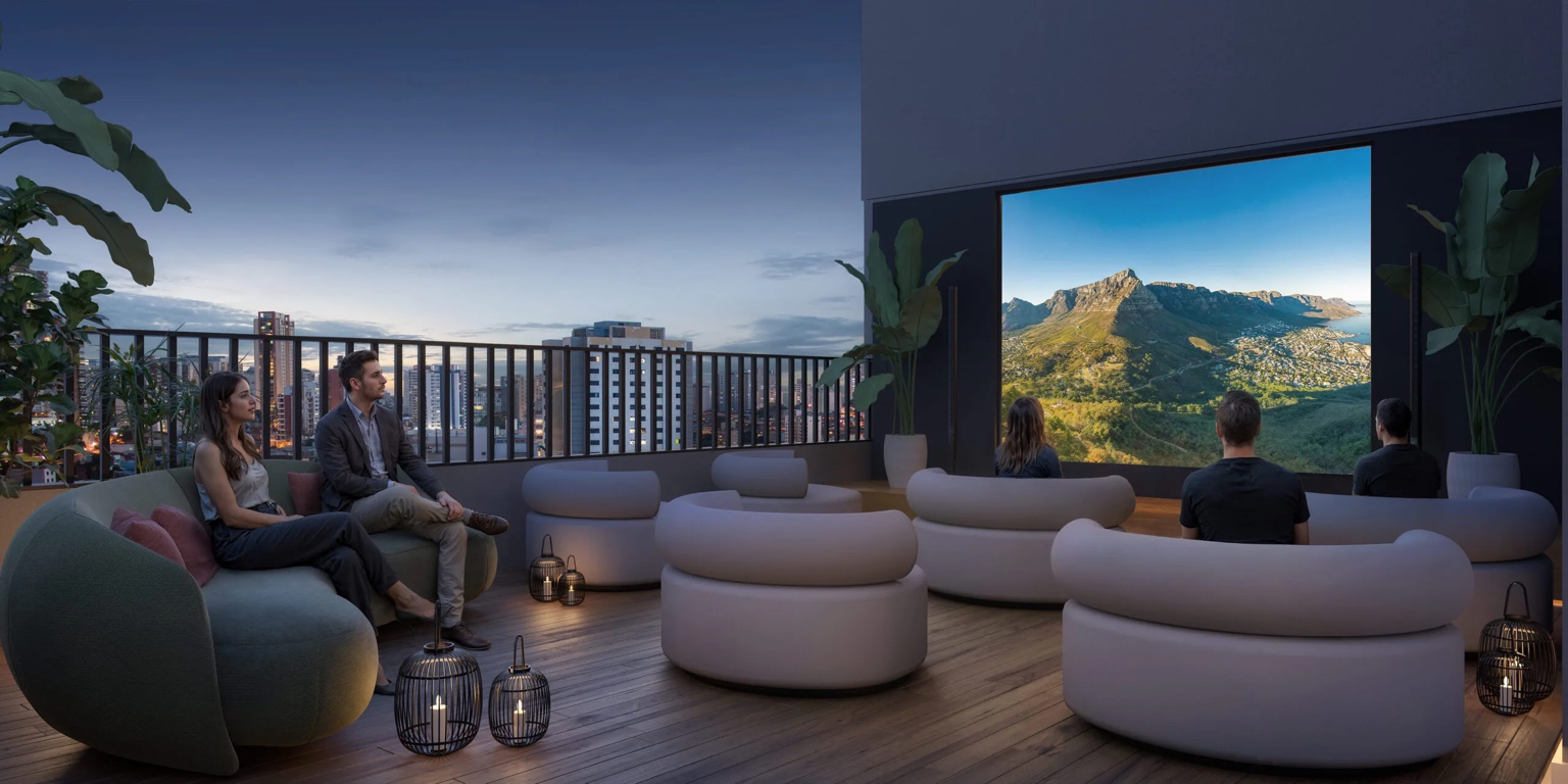 Cinema no rooftop do empreendimento PIN Mooca em Mooca, São Paulo
